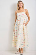 Fish Print Midi Dress
