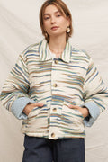 Geo Printed Quilted Jacket
