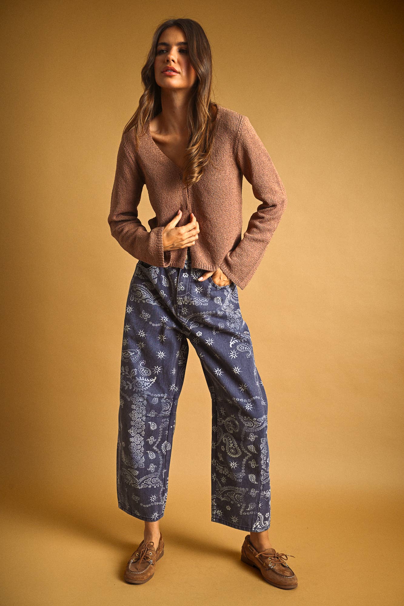Paisly Barrel Pant