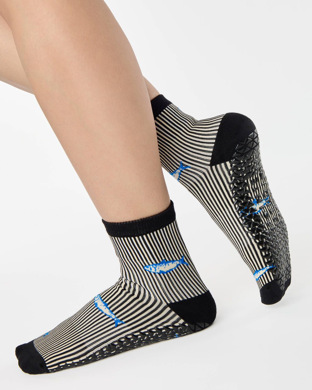 Black Sardines Ankle Grip Sock