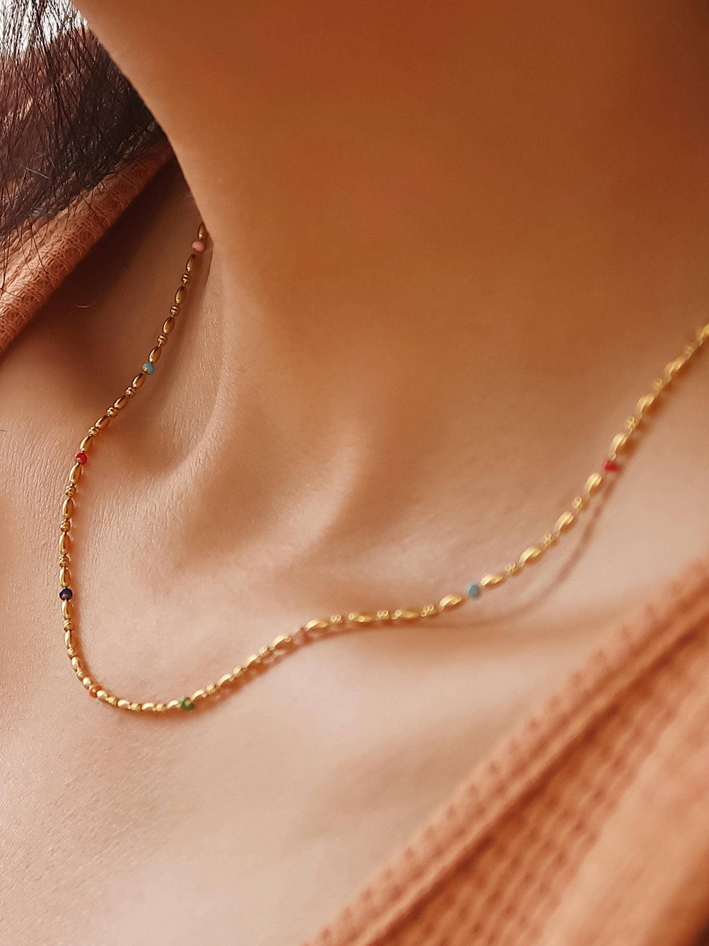 Golden Hour Beaded Necklace