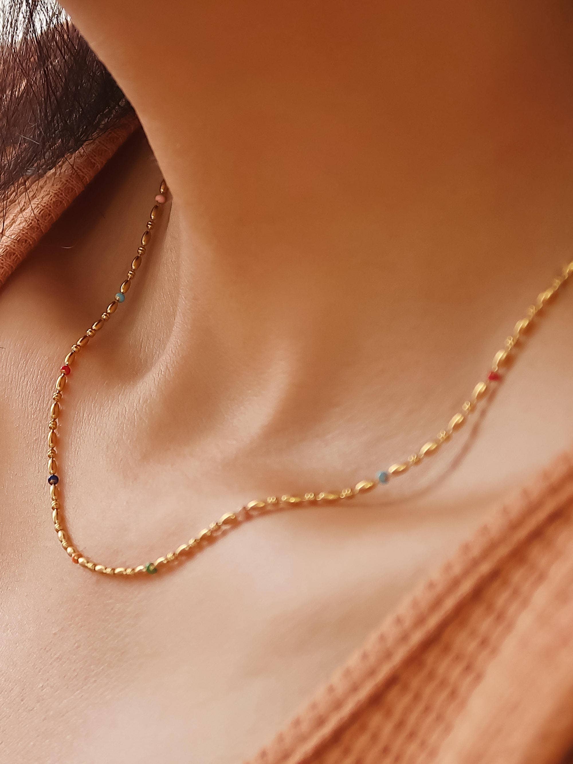 Golden Hour Beaded Necklace