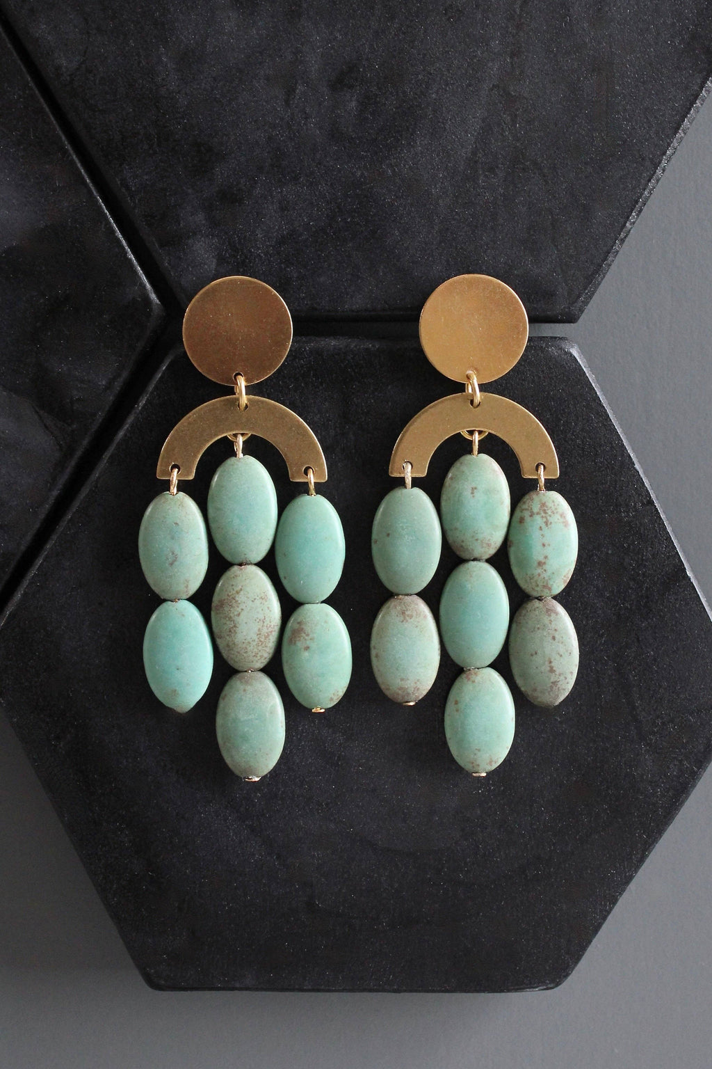 David Aubrey Art Drop Turquoise Earrings