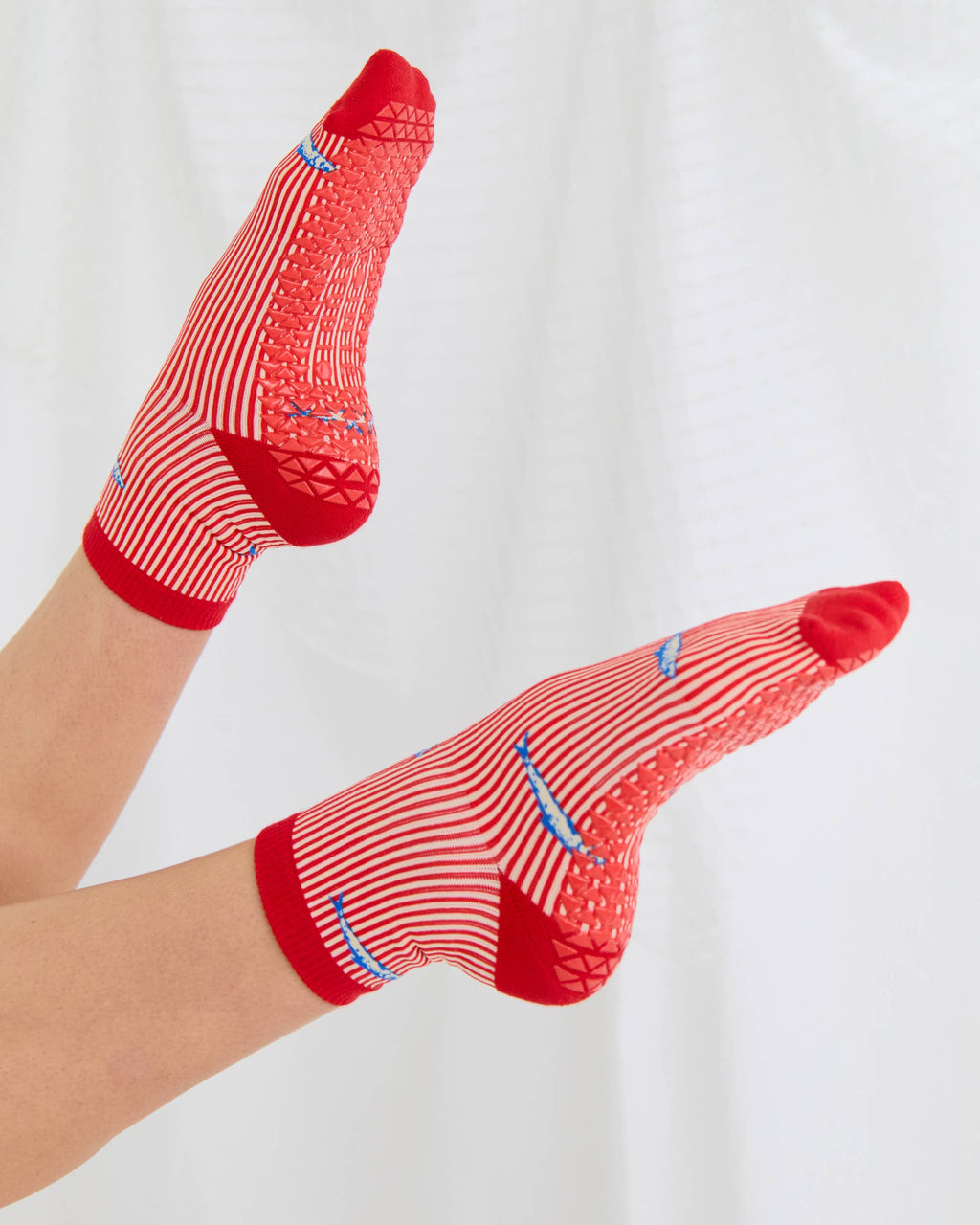 Red Sardines Ankle Grip Sock