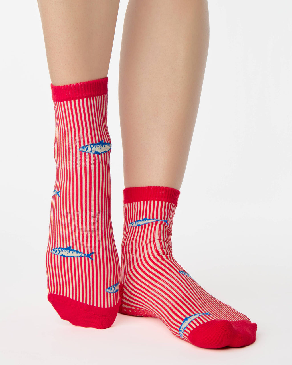 Red Sardines Ankle Grip Sock