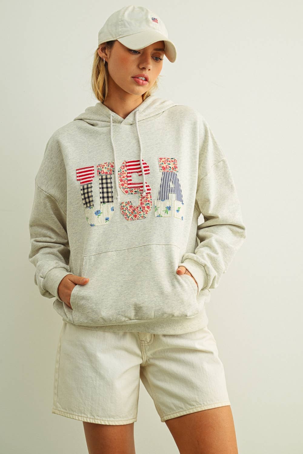 USA Patchwork Hoodie