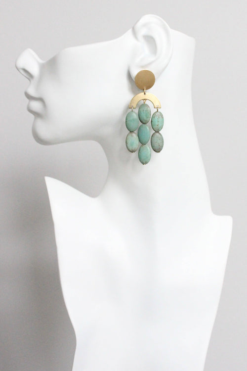 David Aubrey Art Drop Turquoise Earrings
