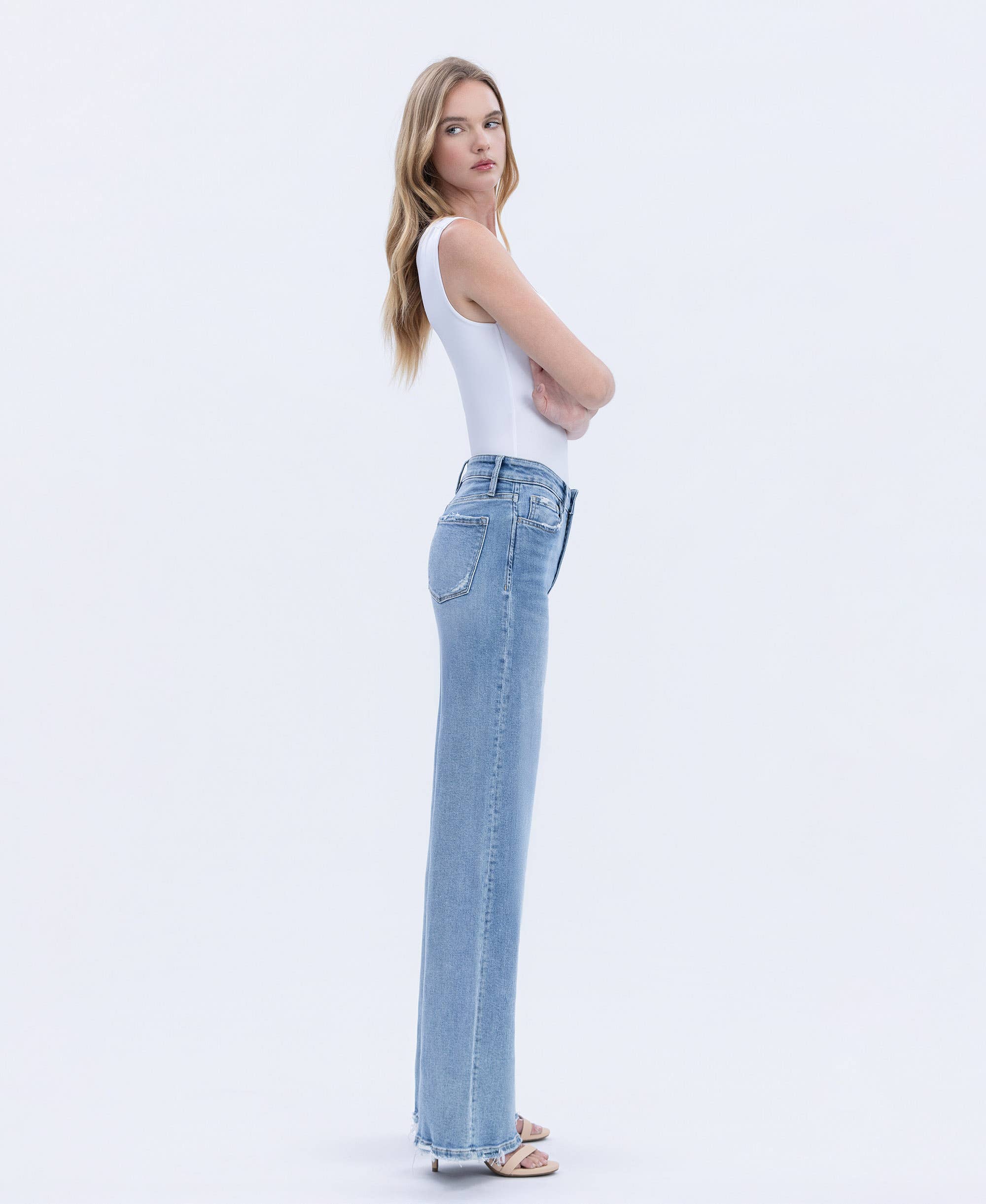 Hearten High Rise Wide Jeans