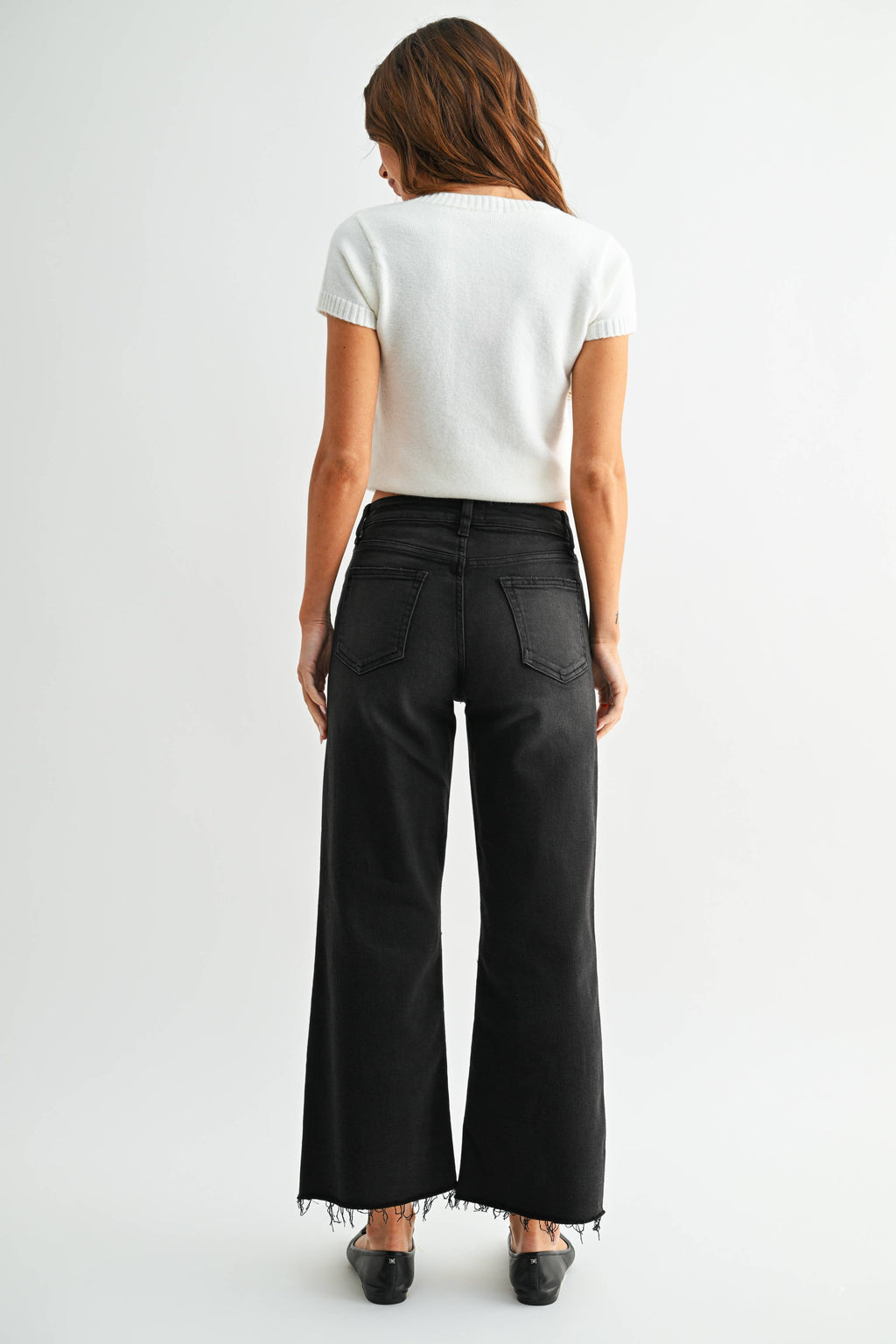 After Hours Wide Leg Black Jean