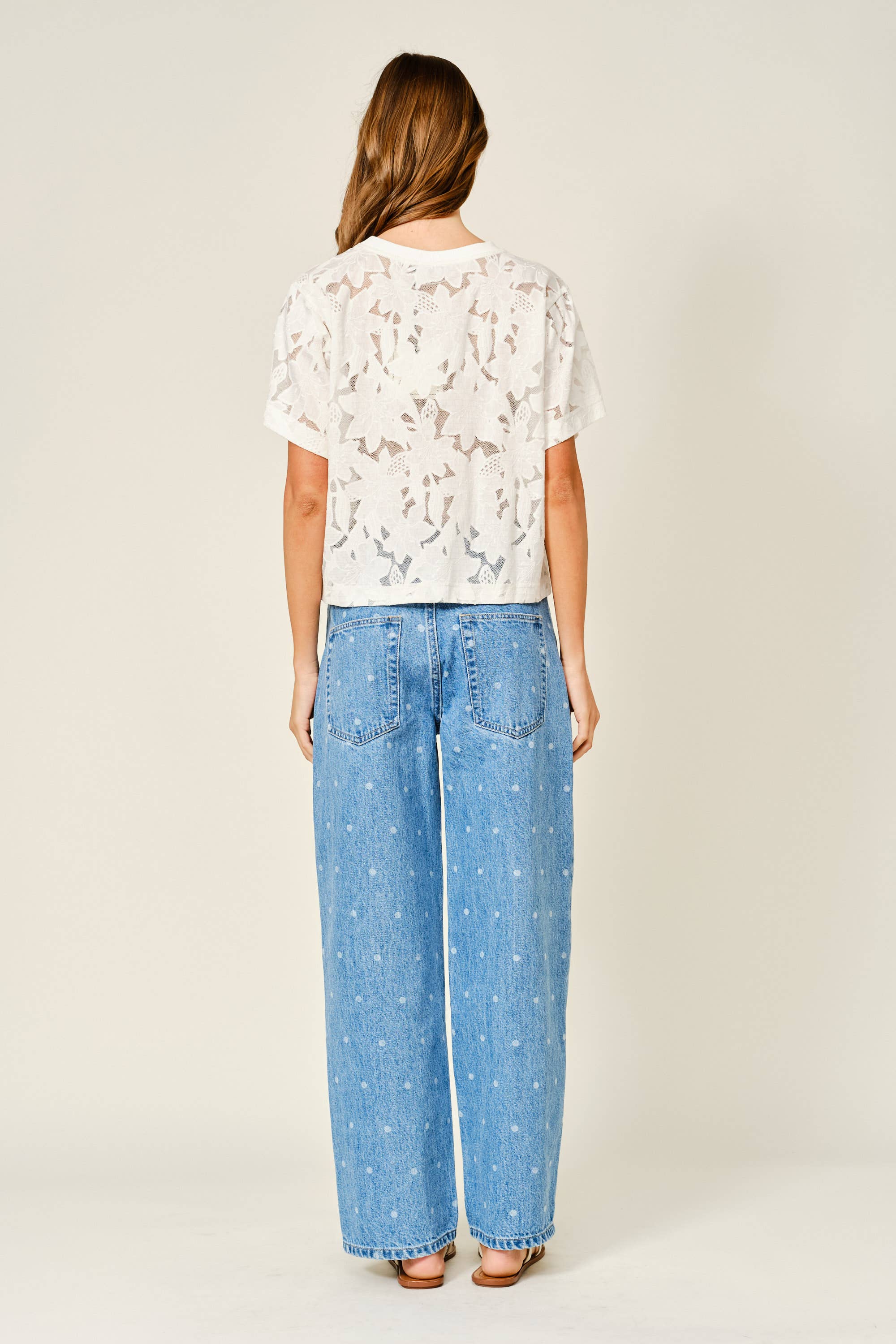 Lace Floral Tee Shirt