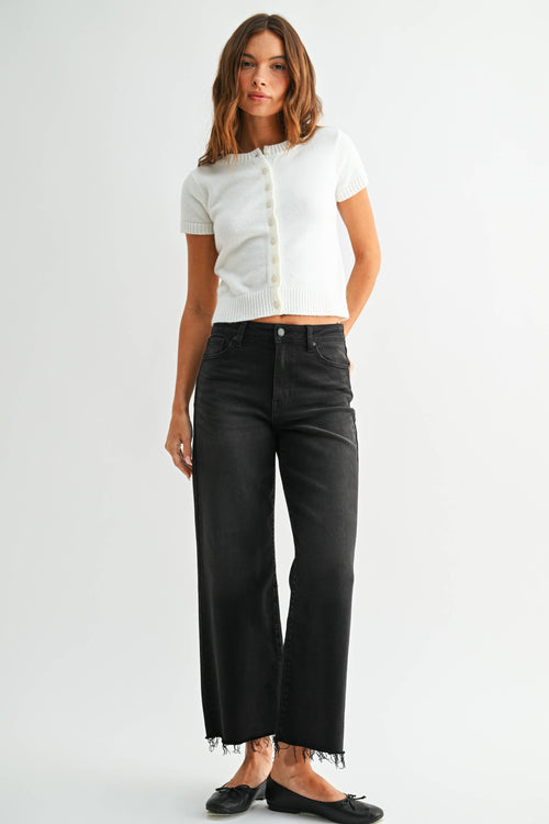 After Hours Wide Leg Black Jean