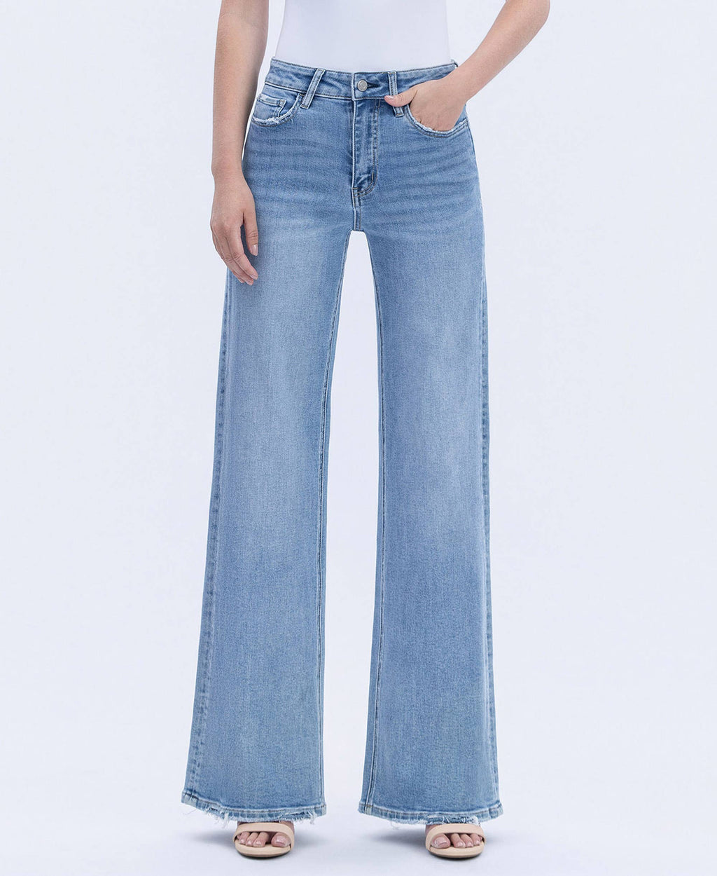 Hearten High Rise Wide Jeans
