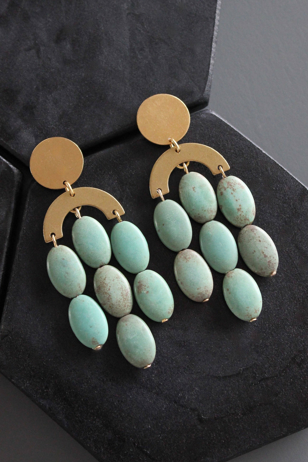 David Aubrey Art Drop Turquoise Earrings