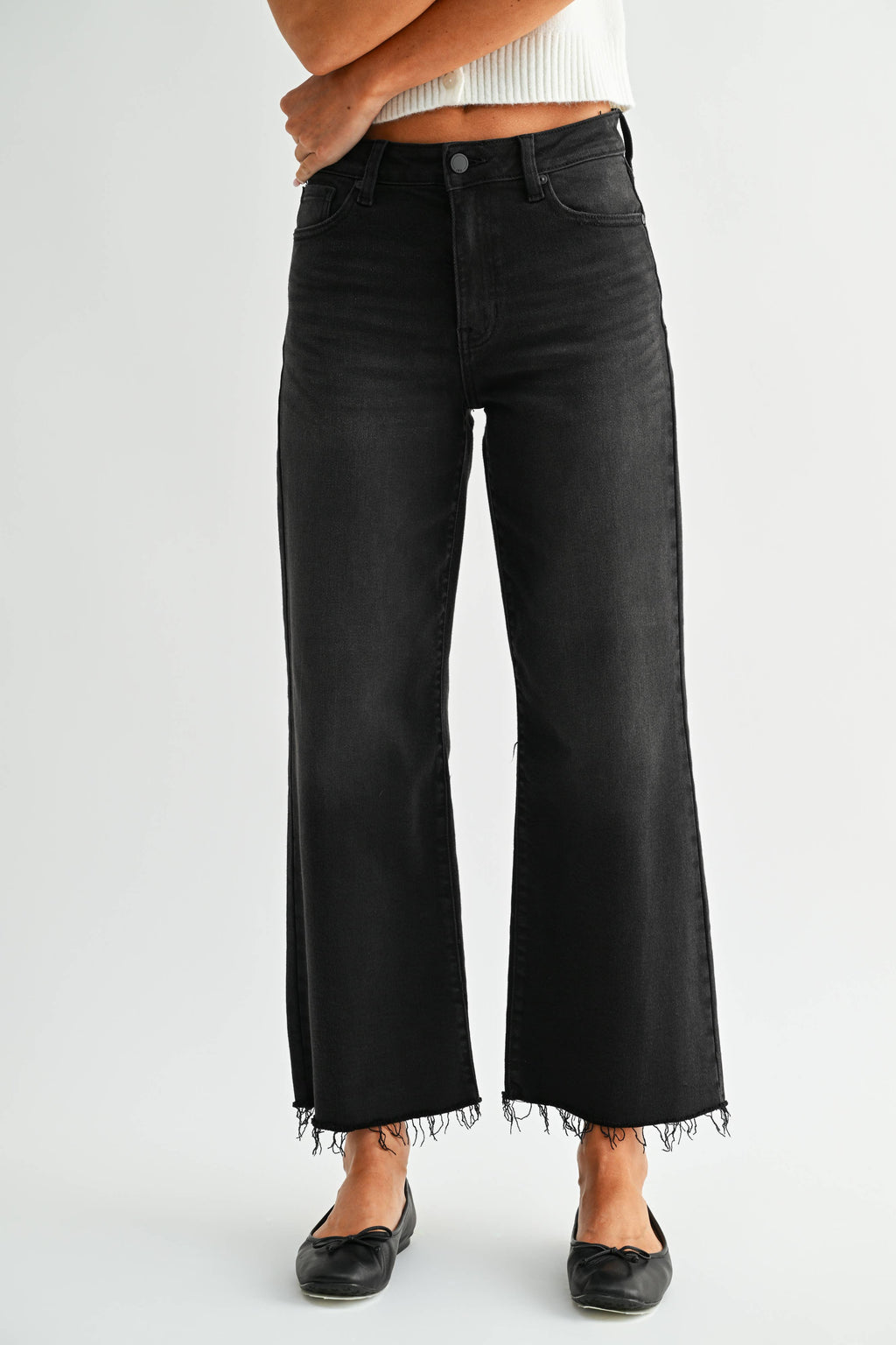 After Hours Wide Leg Black Jean