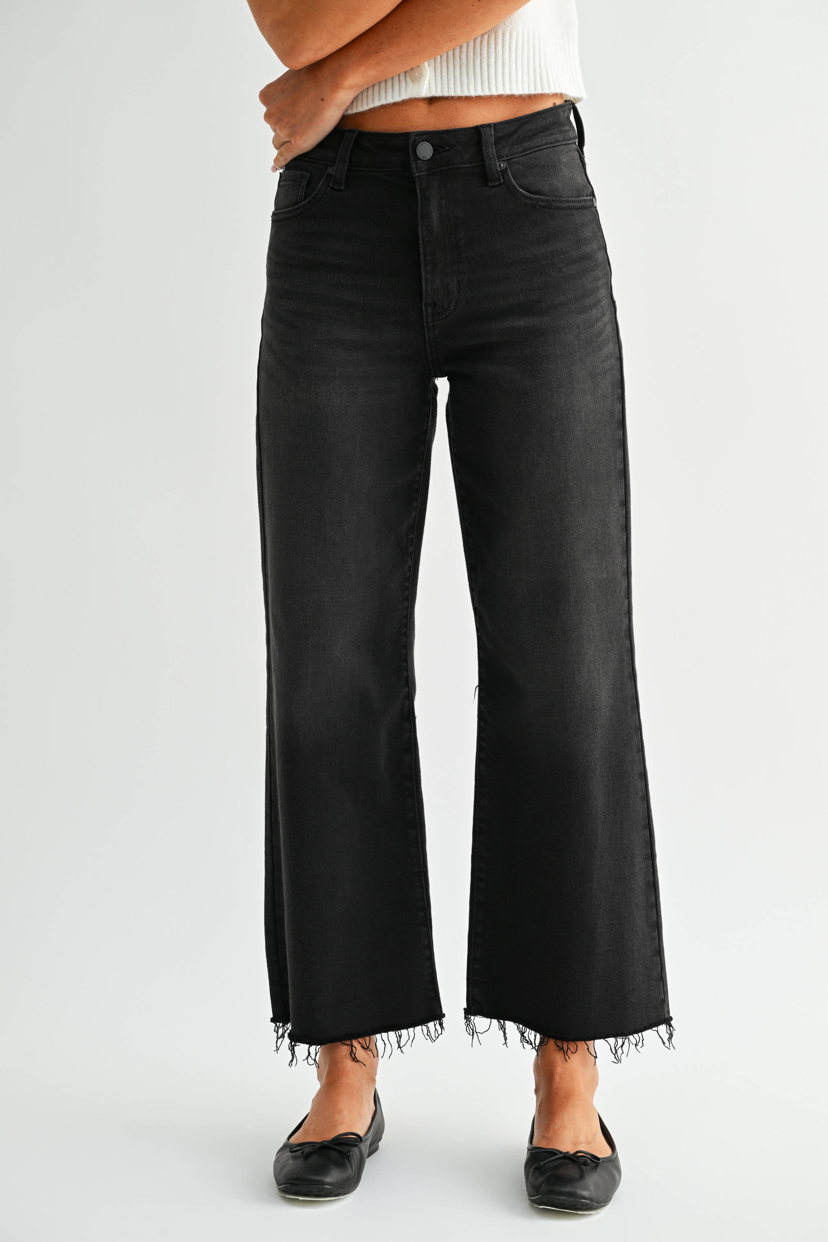 After Hours Wide Leg Black Jean