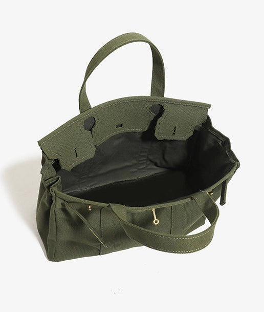 Green Handmade Premium Canvas Boat Bag