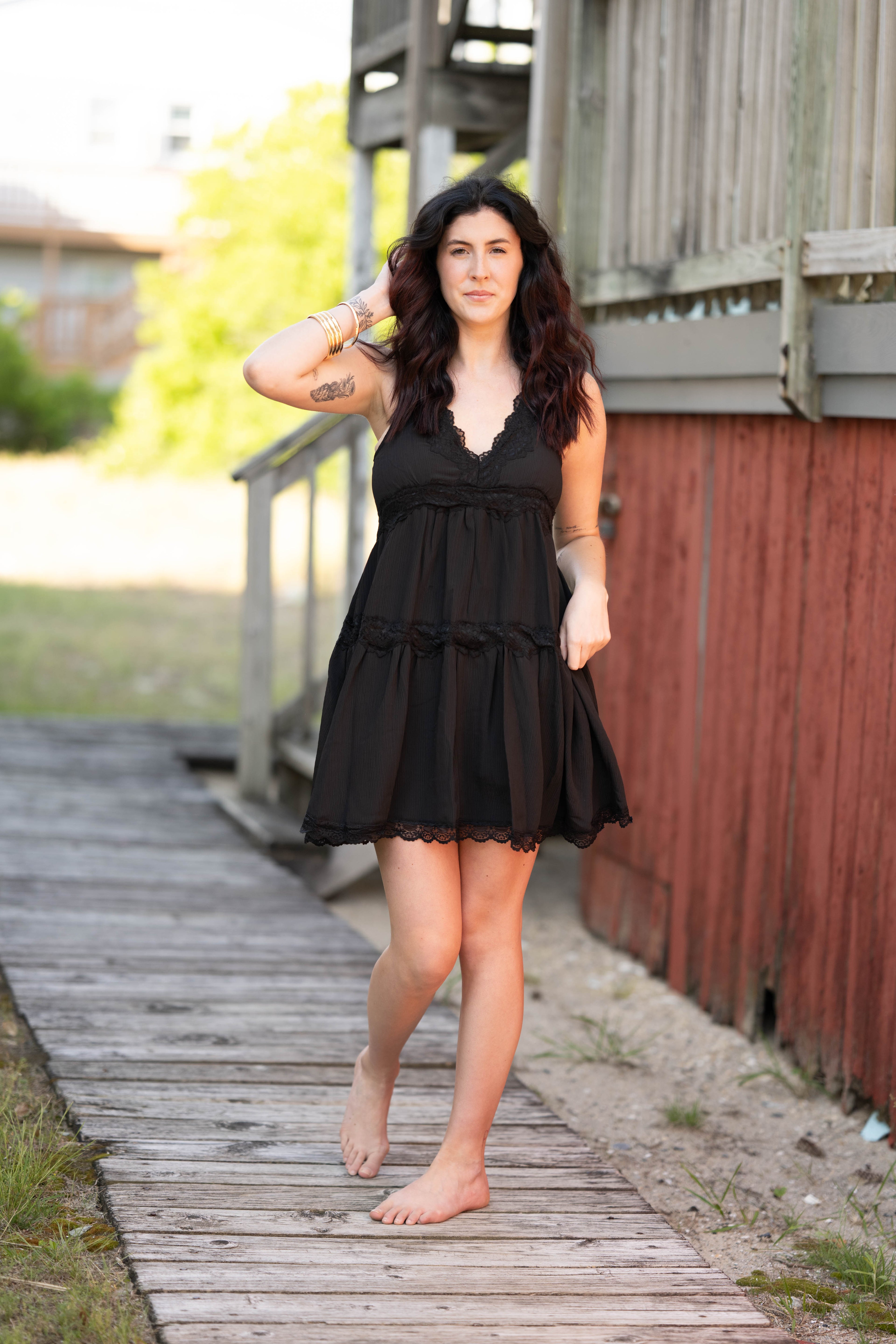 Black Lace Sun Dress
