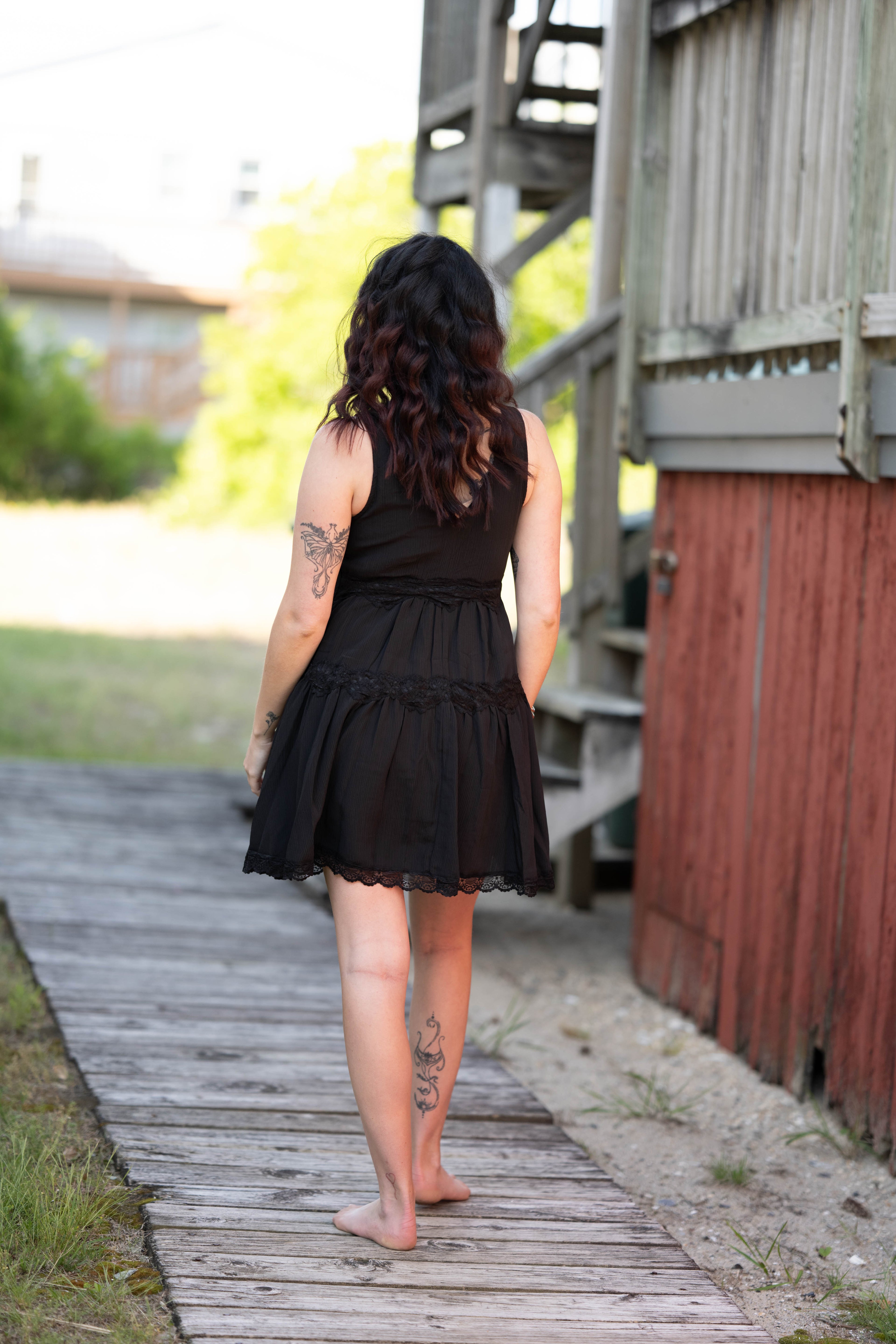 Black Lace Sun Dress