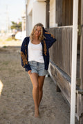 Tiger Knit Sweater Cardigan