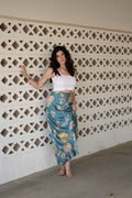 Floral Print Silk Maxi Skirt