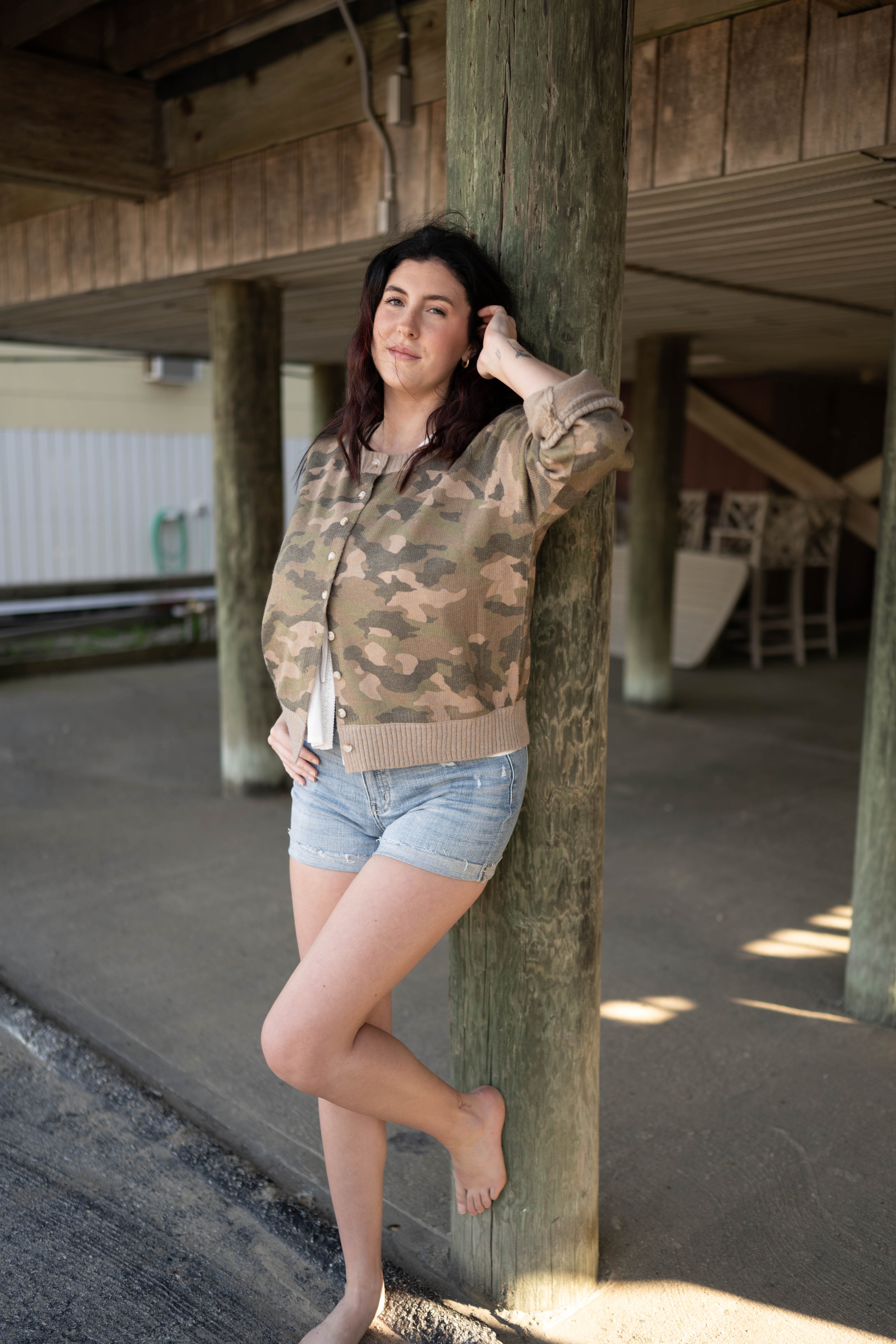 Camo Out Stitches Cardigan