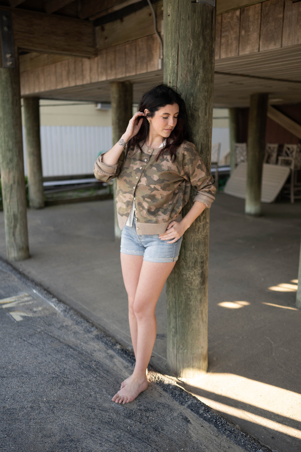 Camo Out Stitches Cardigan