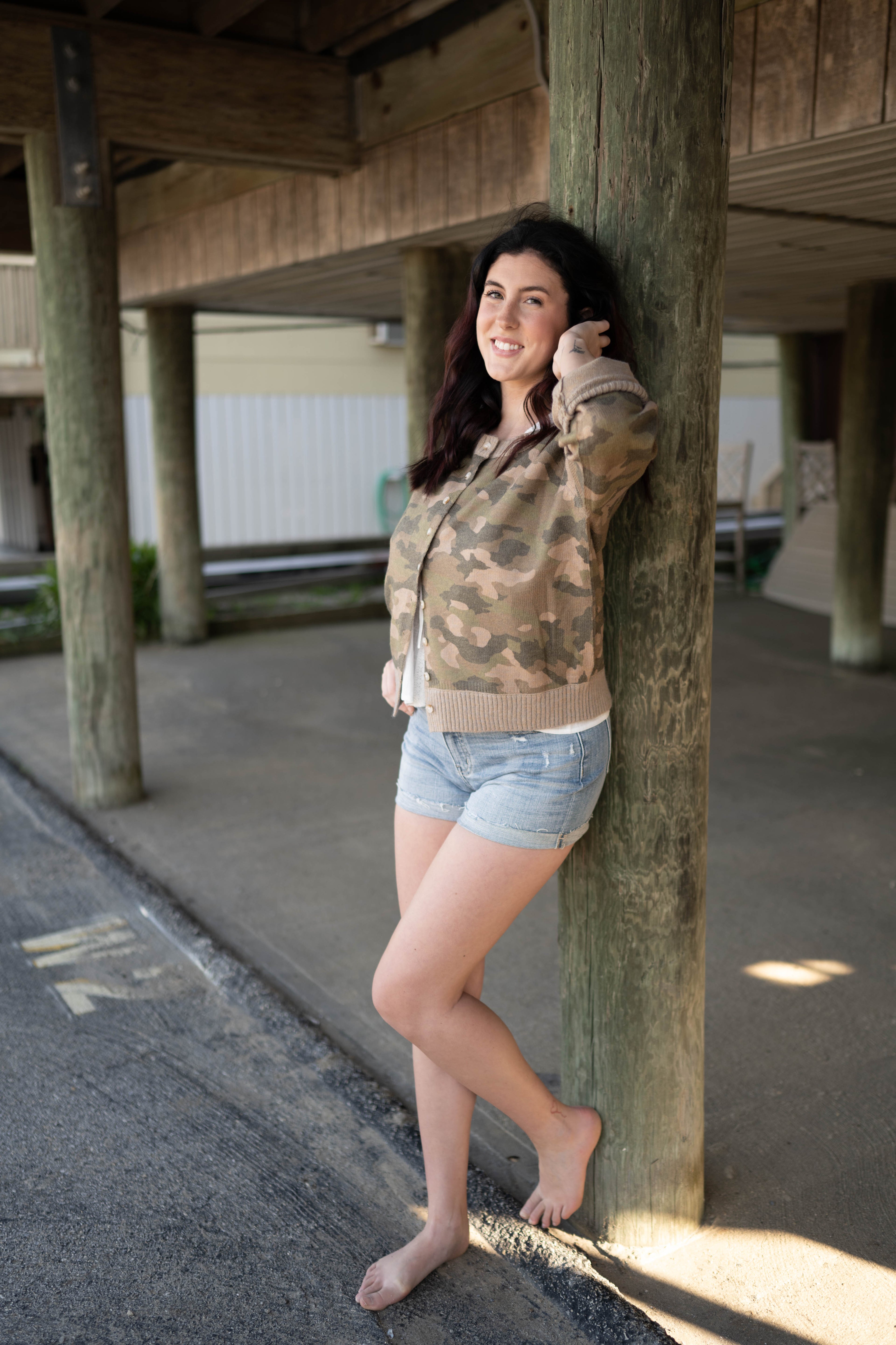 Camo Out Stitches Cardigan