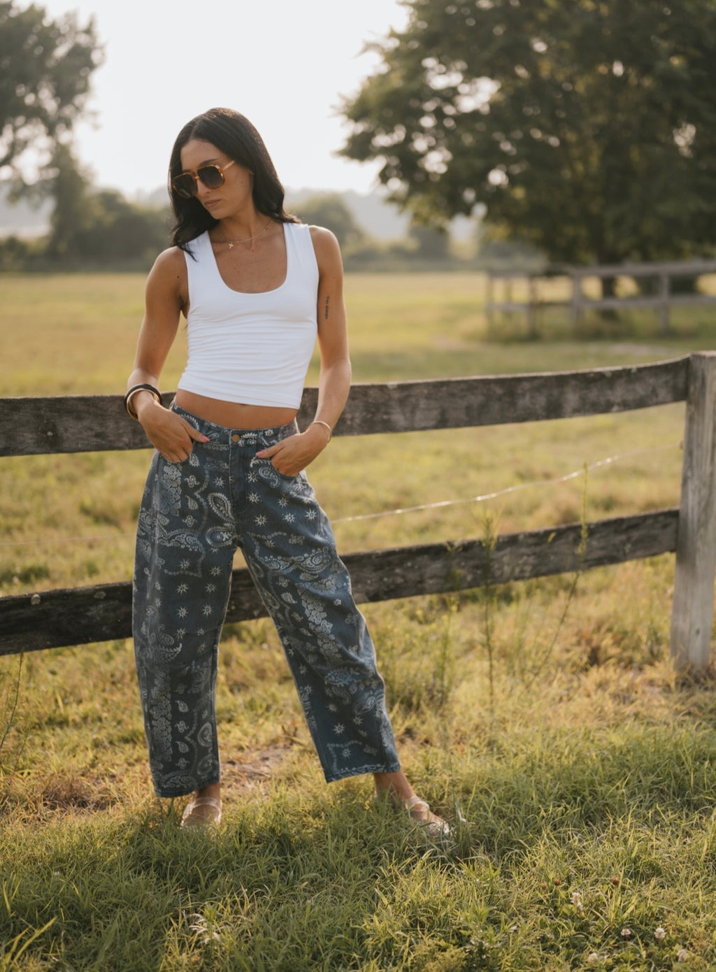 Paisly Barrel Pant