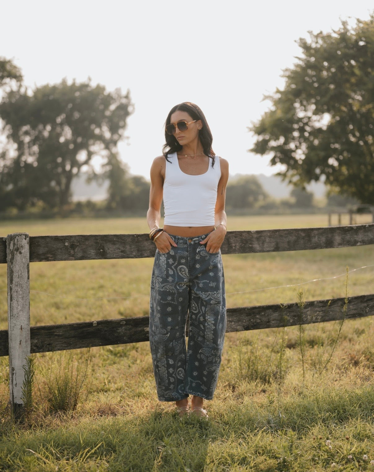 Paisly Barrel Pant