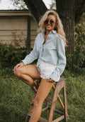 Bella Star Washed Denim Button Up