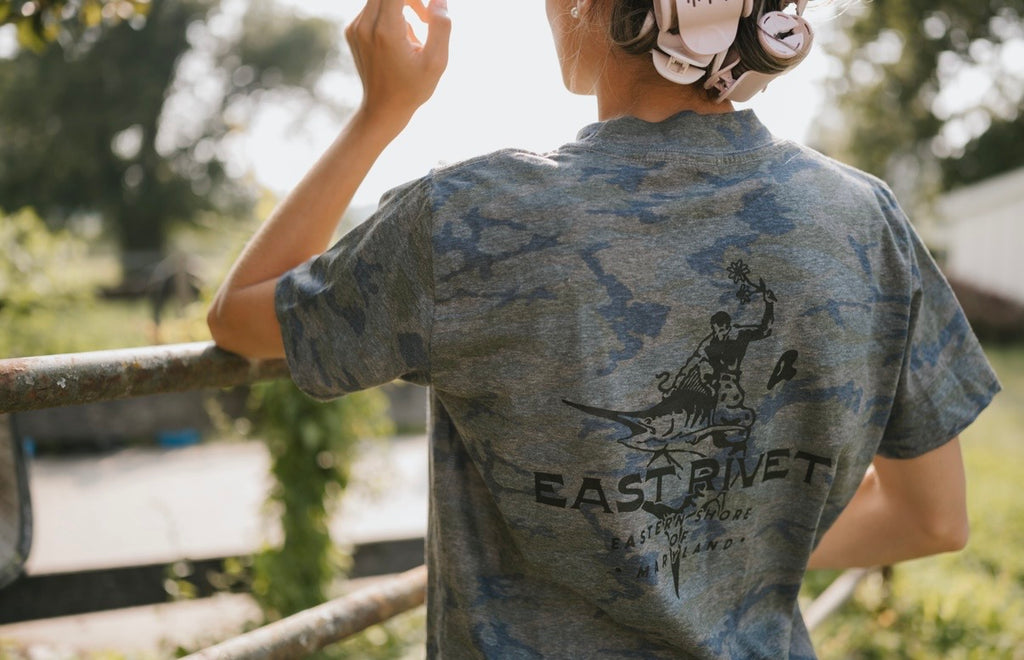 Camo Fish Wrangler Crop Tee