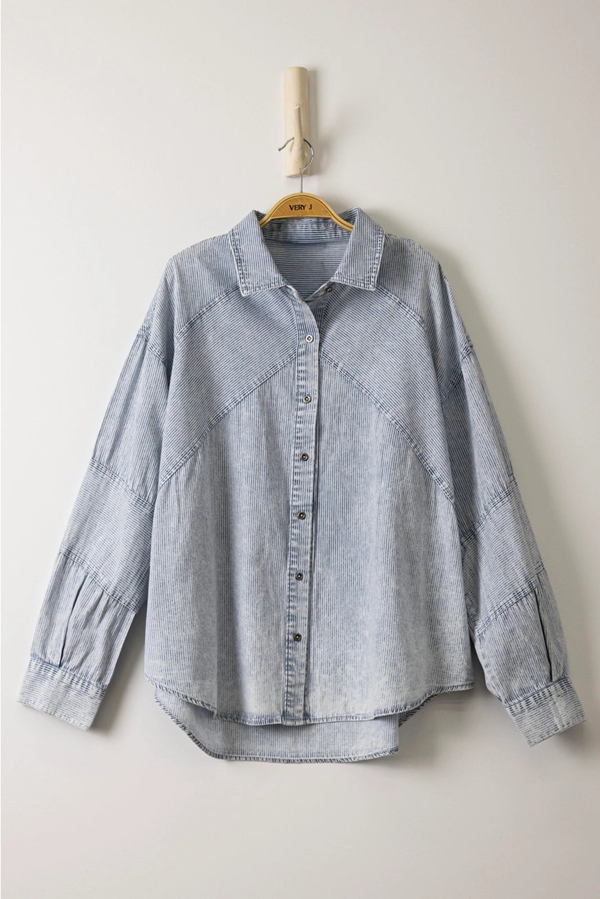 Light Indigo Chambray Button Down Shirt