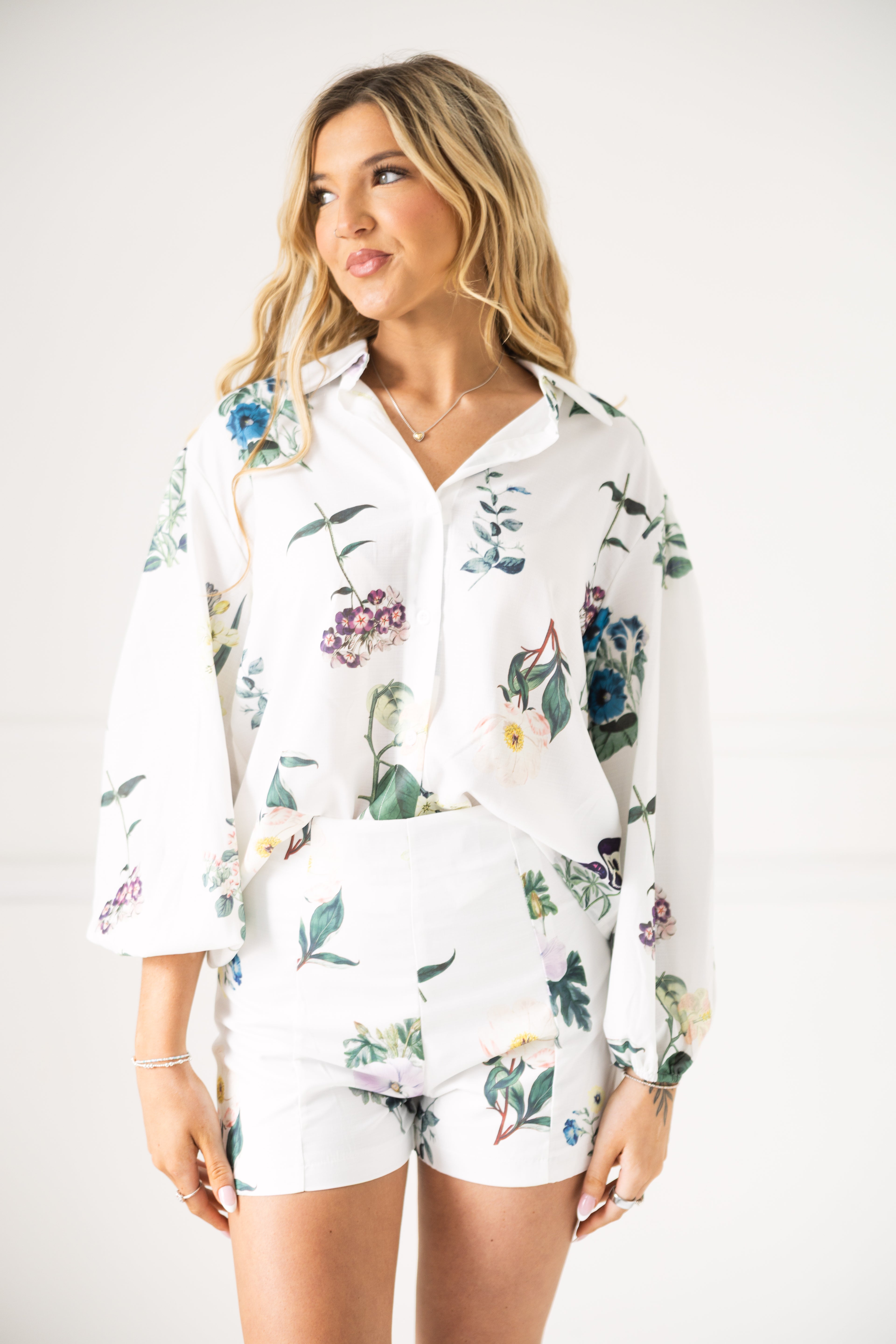 Floral High Waisted Set