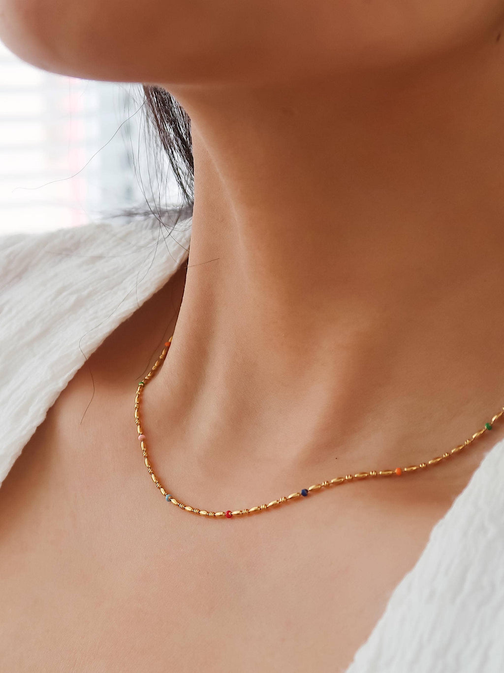Golden Hour Beaded Necklace
