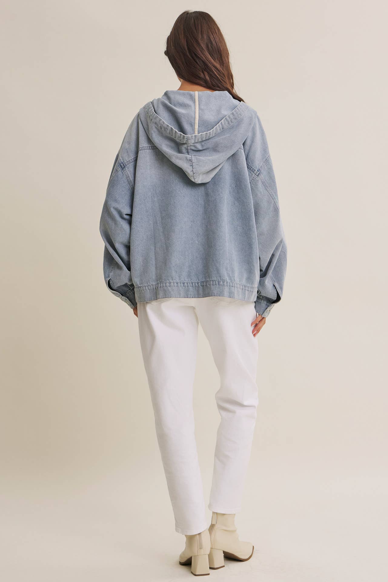 Mineral Washed Denim Hoodie