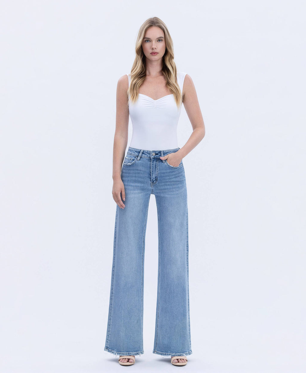 Hearten High Rise Wide Jeans