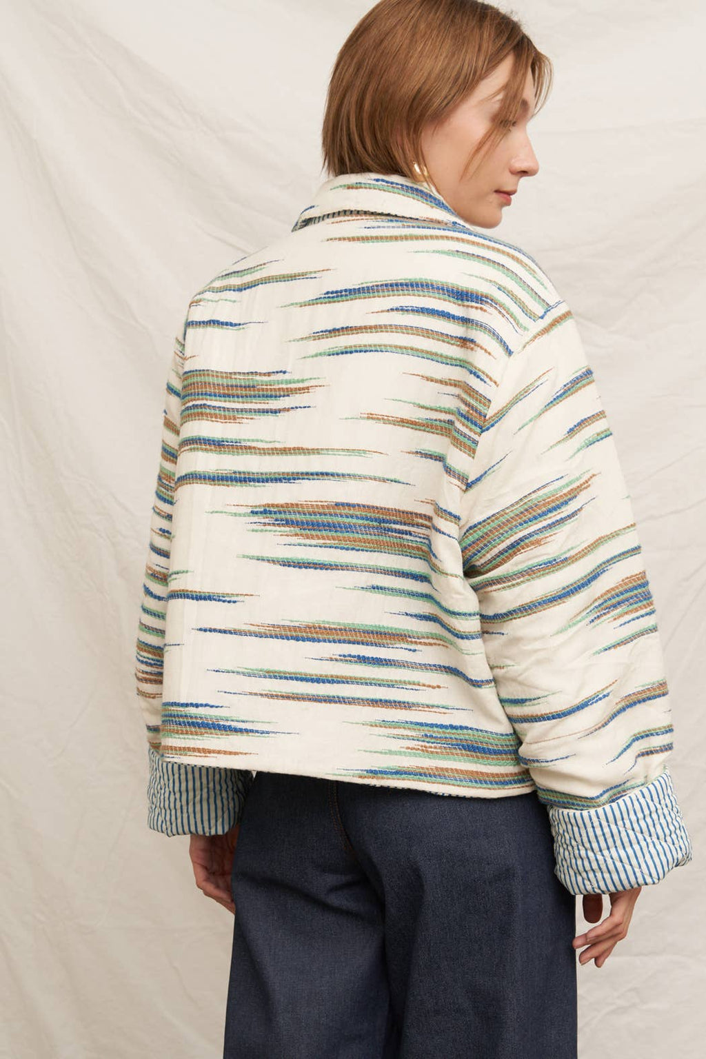 Geo Printed Quilted Jacket