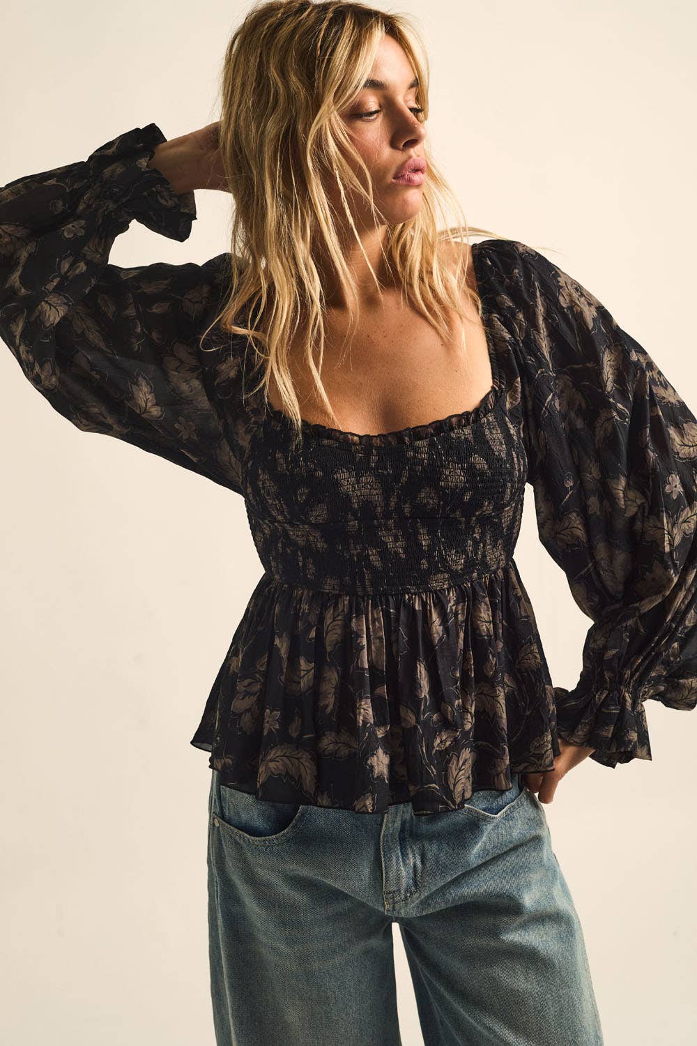 Wildflower Peplum Top
