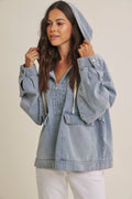 Mineral Washed Denim Hoodie