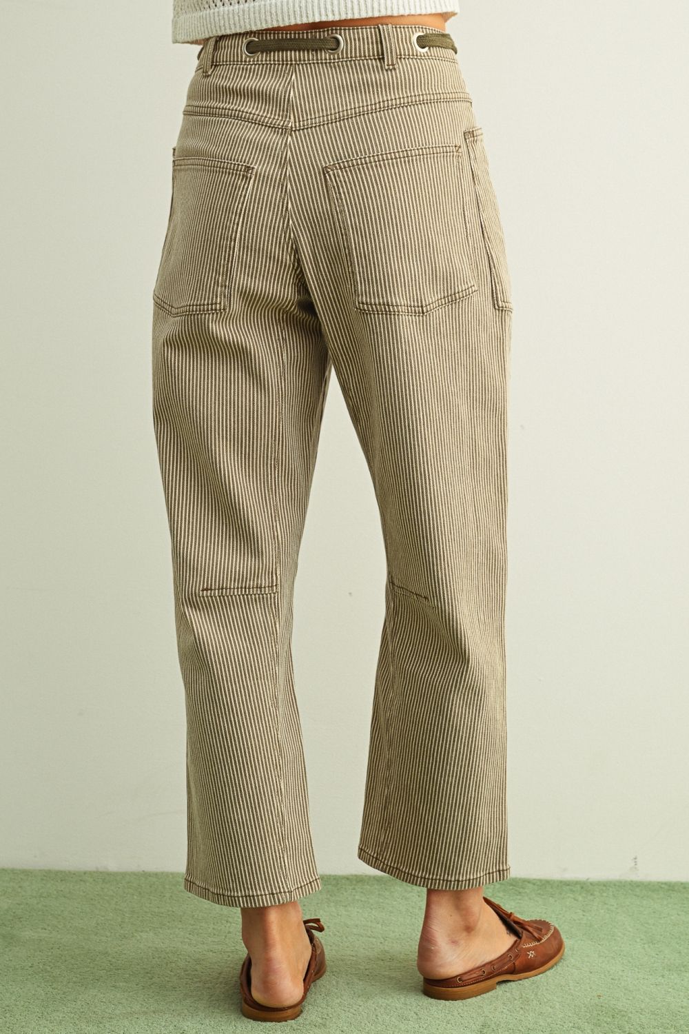 Driftwood Stripe Barrel Pant